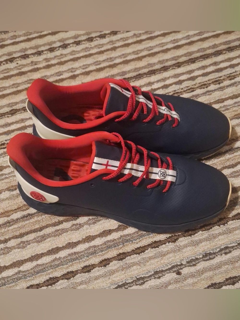 G/FORE MG4+ Golf Shoes Men Sz 11.5 Twilight Navy Red White G4MF21EF27